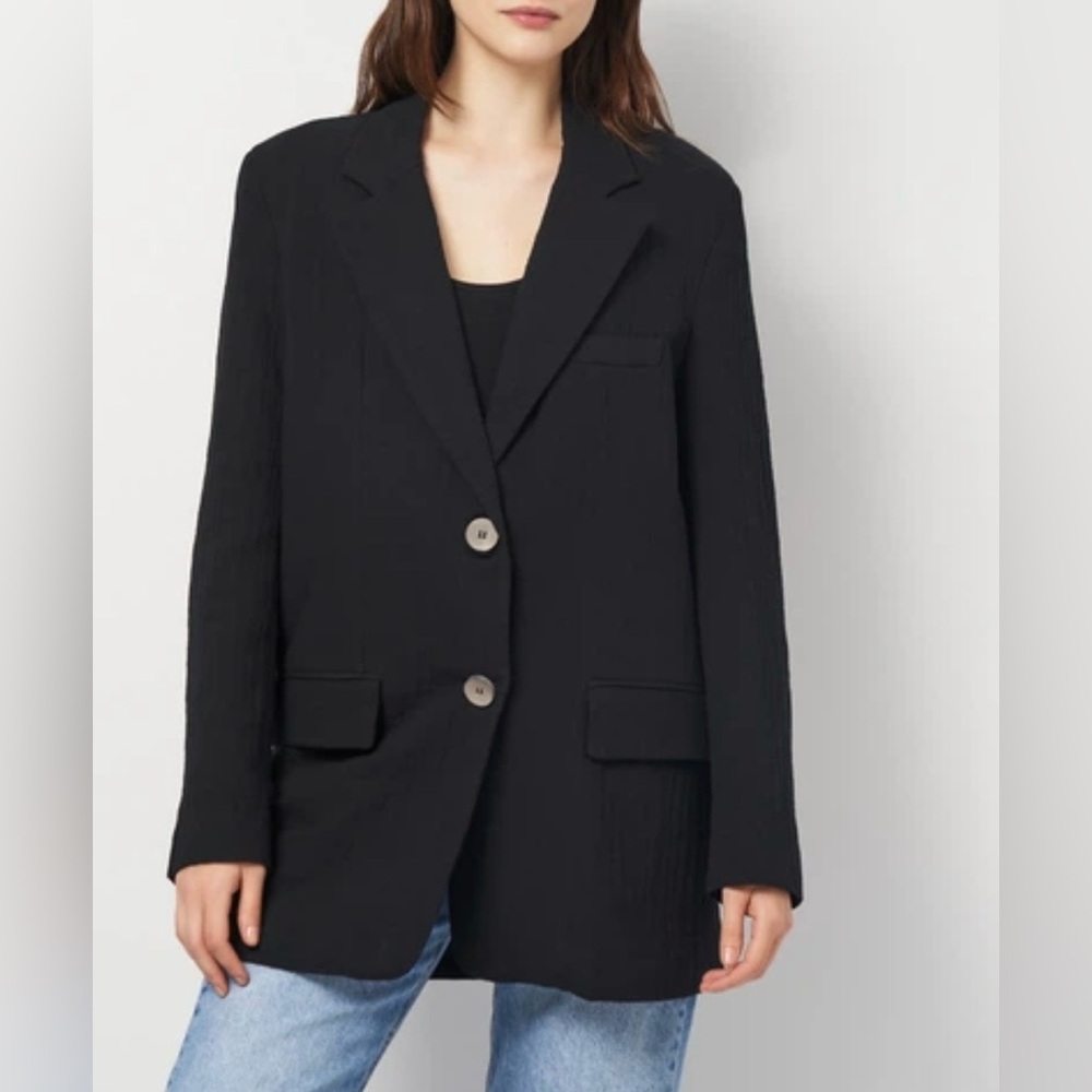 ZARA Blazer Relaxed Fit Lightweight In Black Size XS - Picture 2 of 16